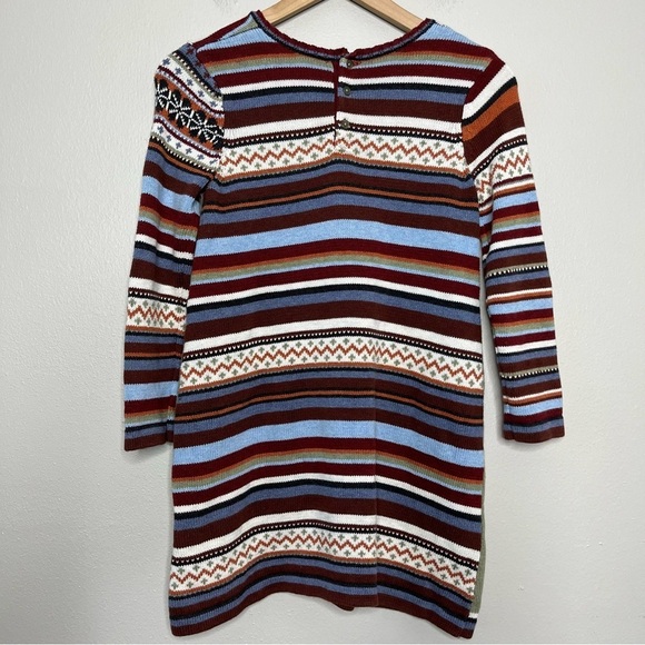 Hanna Andersson Girls Midi Dress‎ 10 Storyteller Fair Isle Patchwork Holiday - Picture 9 of 9
